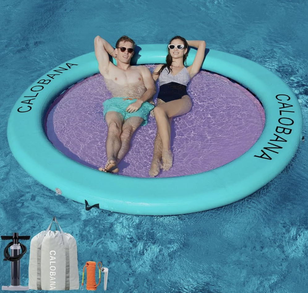 CALOBANA Round Floating Ring Inflatable Water Hammock!